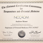 NCCAOM - Doctor of Oriental Medicine (DOM) - Sacred Patterns Acupuncture - Dr. Andrew Moser, DOM, MBA