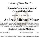 New Mexico - Doctor of Oriental Medicine (DOM) - Sacred Patterns Acupuncture - Dr. Andrew Moser, DOM, MBA