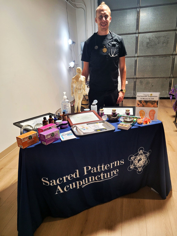 Psychic Healing Fair - Resonant Essentials - Sacred Patterns Acupuncture - Dr. Andrew Moser, DOM, MBA - August 2024 - Albuquerque, NM