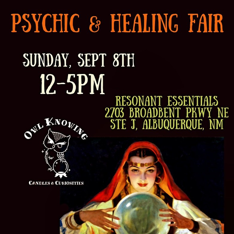 Psychic Healing Fair - Resonant Essential - Albuquerque, NM - Sacred Patterns Acupuncture - Dr Andrew Moser - September 2024