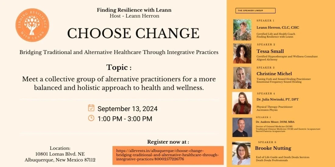 Choose Change - Bridging Traditional and Alternative Healthcare Through Integrative Practices - Sacred Patterns Acupuncture - Dr Andrew Moser, DOM, MBA - September 2024 - Albuquerque, NM