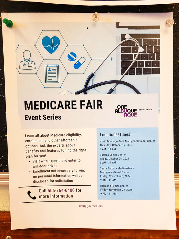 Barelas Senior Center - City of Albuquerque - Medicare Fair - Sacred Patterns Acupuncture - October 2024