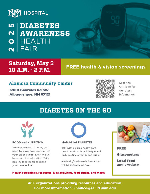 UNMH Diabetes Awareness Health Fair - May 2025 - Sacred Patterns Acupuncture - Dr. Andrew Moser, DOM, MBA