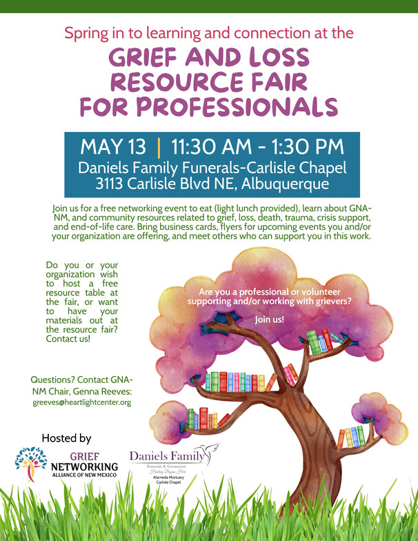 Grief and Loss Resource Fair for Professionals, Sacred Patterns Acupuncture, Dr. Andrew Moser, DOM, MBA, Albuquerque, NM, May 2025