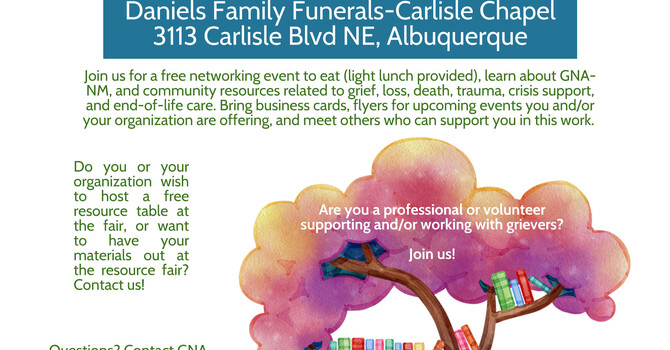 Grief and Loss Resource Fair for Professionals  image